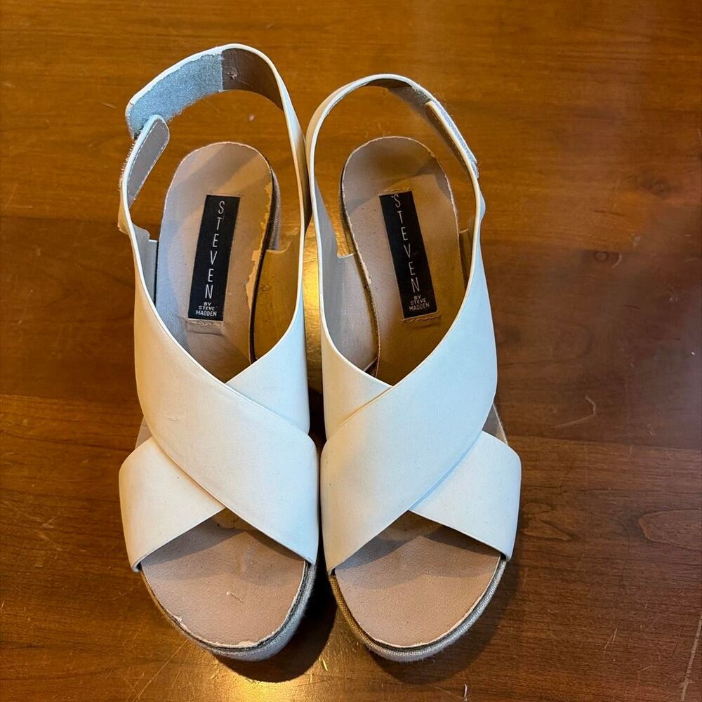 Steve-madden Women's White and Cream Sandals